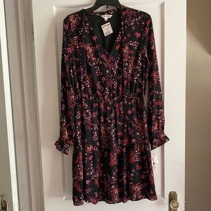 NWT Nanette black with pink and red floral dress